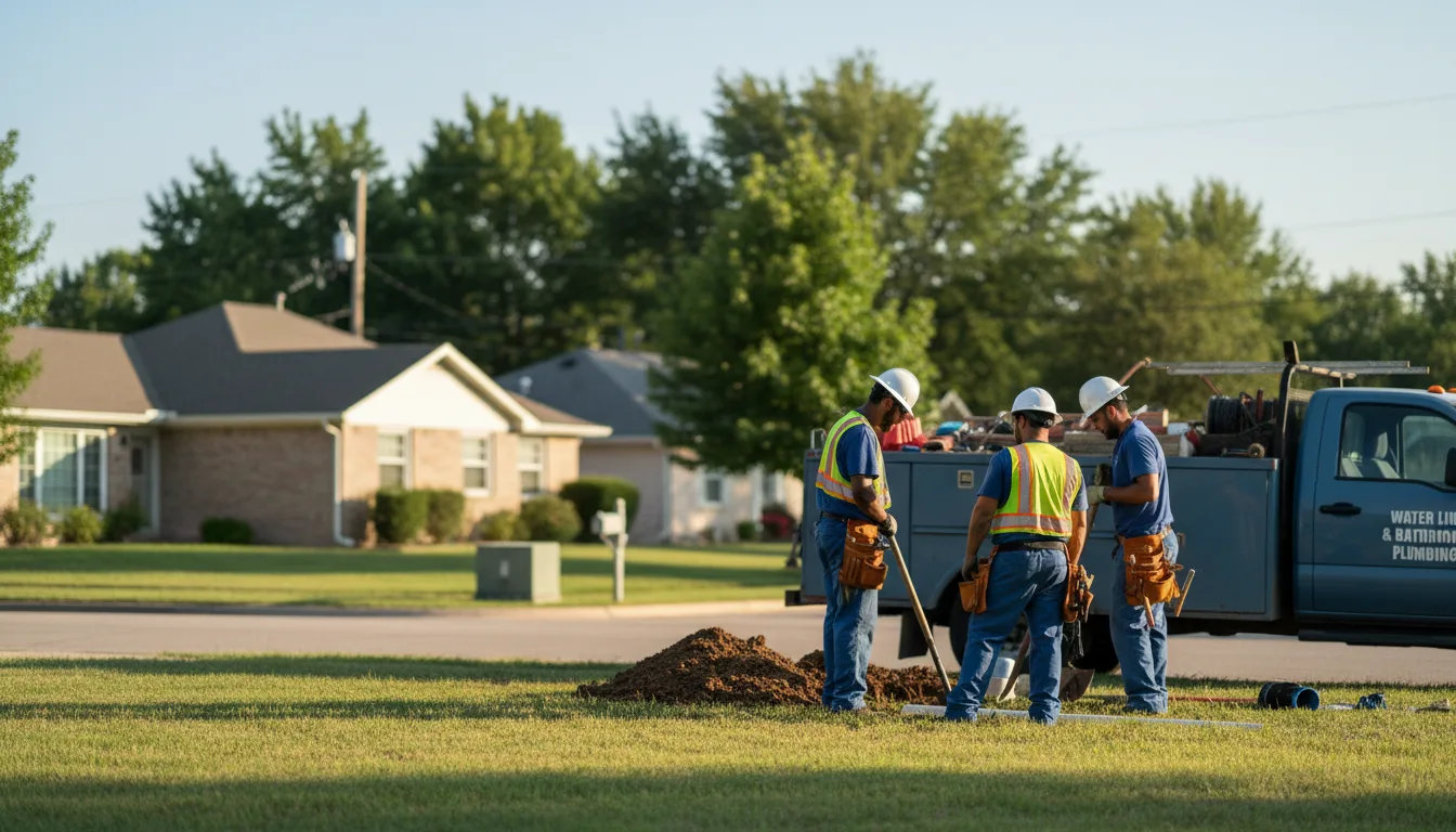Residential water line and bathroom plumbing service in Garwin, IA